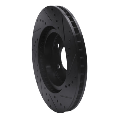 R1 Concepts R1 05-23 Chrysler 300 Front Left Drilled & Slotted Black Brake Rotor