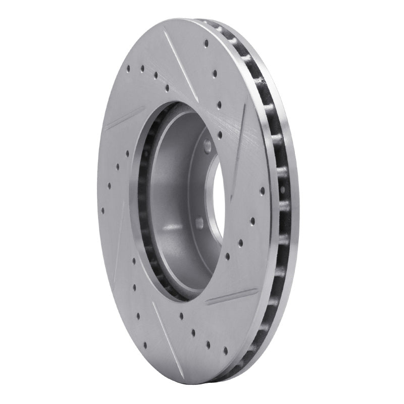 R1 Concepts R1 71-97 Jaguar XJ12 Front Left Drilled & Slotted Silver Brake Rotor