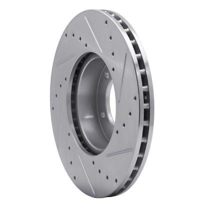 R1 Concepts R1 71-97 Jaguar XJ12 Front Left Drilled & Slotted Silver Brake Rotor