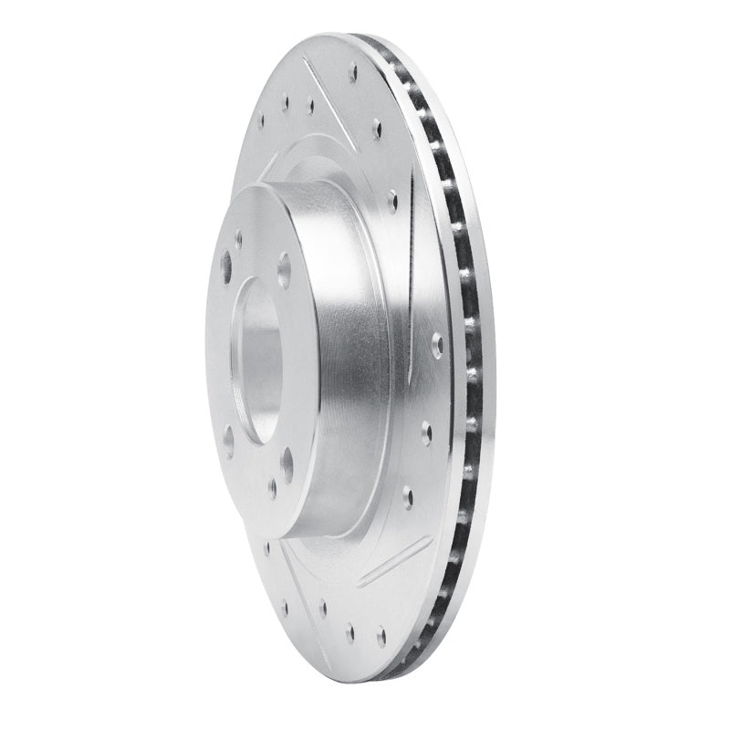 R1 Concepts R1 16-25 Dodge Attitude (Mexico) Front Right Drilled & Slotted Silver Brake Rotor