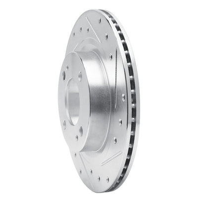 R1 Concepts R1 16-25 Dodge Attitude (Mexico) Front Right Drilled & Slotted Silver Brake Rotor
