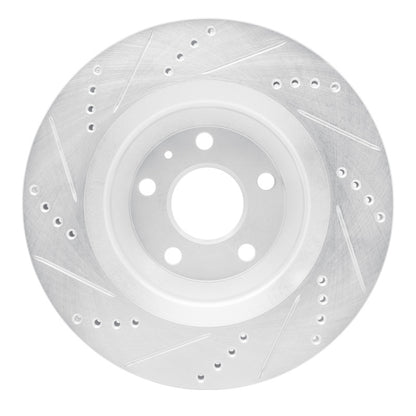 R1 Concepts R1 08-15 Audi TT Quattro Rear Right Drilled & Slotted Silver Brake Rotor