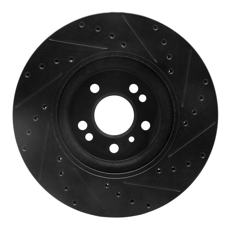 R1 Concepts R1 06-12 Mercedes-Benz ML350 Front Left Drilled & Slotted Black Brake Rotor
