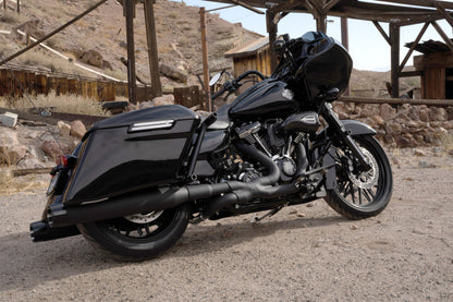 Vance and Hines Vance & Hines 17-23 Harley Touring Models Blackbird 450 Slip-Ons - Black Contrast Finish End Caps