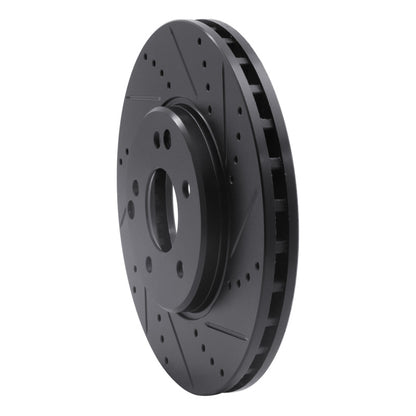R1 Concepts R1 96-11 Chrysler Crossfire Front Right Drilled & Slotted Black Brake Rotor