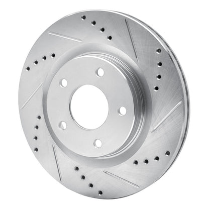 R1 Concepts R1 11-19 Nissan Juke Front Right Drilled & Slotted Silver Brake Rotor