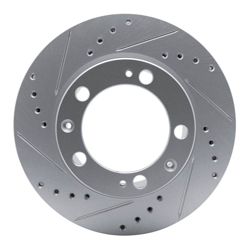 R1 Concepts R1 87-95 Porsche 968 Front Left Drilled & Slotted Silver Brake Rotor