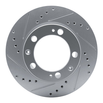 R1 Concepts R1 87-95 Porsche 968 Front Left Drilled & Slotted Silver Brake Rotor