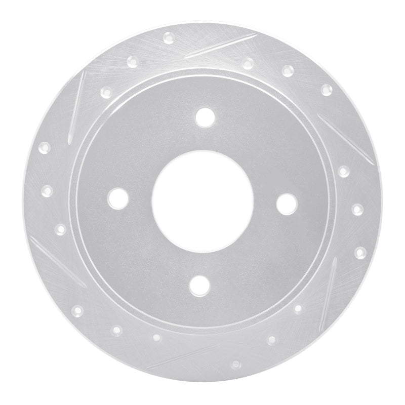R1 Concepts R1 90-92 Infiniti M30 Rear Left Drilled & Slotted Silver Brake Rotor
