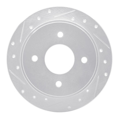 R1 Concepts R1 90-92 Infiniti M30 Rear Left Drilled & Slotted Silver Brake Rotor