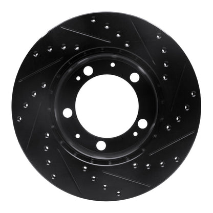 R1 Concepts R1 87-89 Porsche 944 Except Turbo Front Left Drilled & Slotted Black Brake Rotor