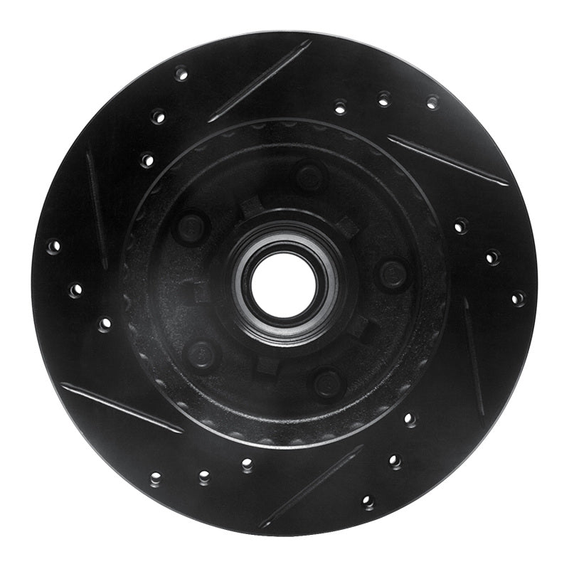 R1 Concepts R1 1982-1995 Buick Regal Front Right Drilled & Slotted Black Brake Rotor