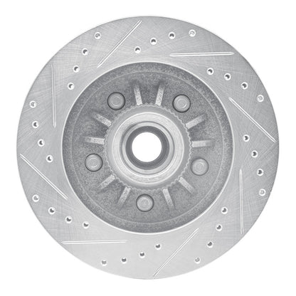 R1 Concepts R1 97-00 Ford F-150 RWD Front Right Drilled & Slotted Silver Brake Rotor
