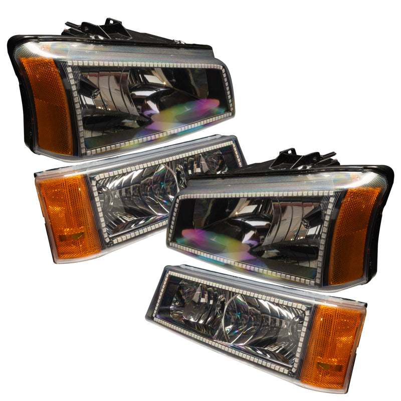 ORACLE Lighting Oracle 03-06 Chevy Silv Pre-Assembled Headlights w/ Parking Lights - w/ Simple Controller