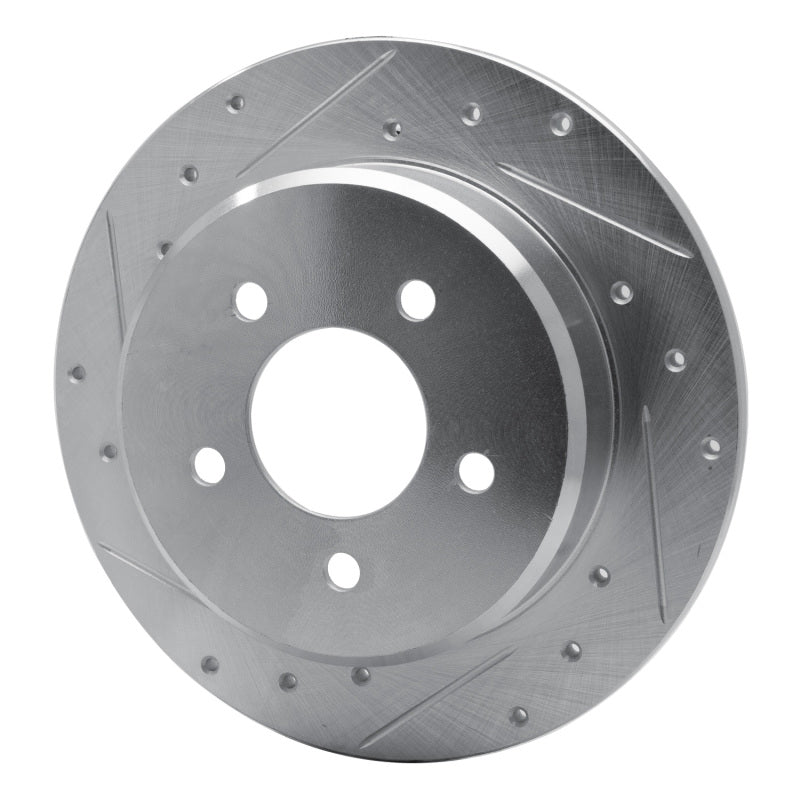 R1 Concepts R1 97-07 Chrysler Town & Country Rear Left Drilled & Slotted Silver Brake Rotor