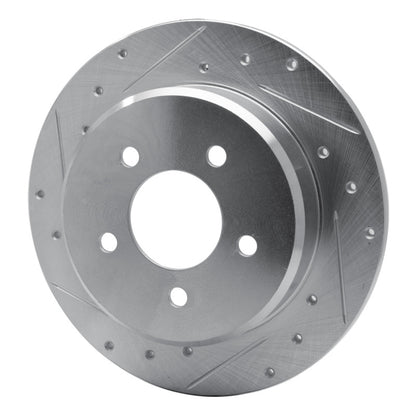 R1 Concepts R1 97-07 Chrysler Town & Country Rear Left Drilled & Slotted Silver Brake Rotor