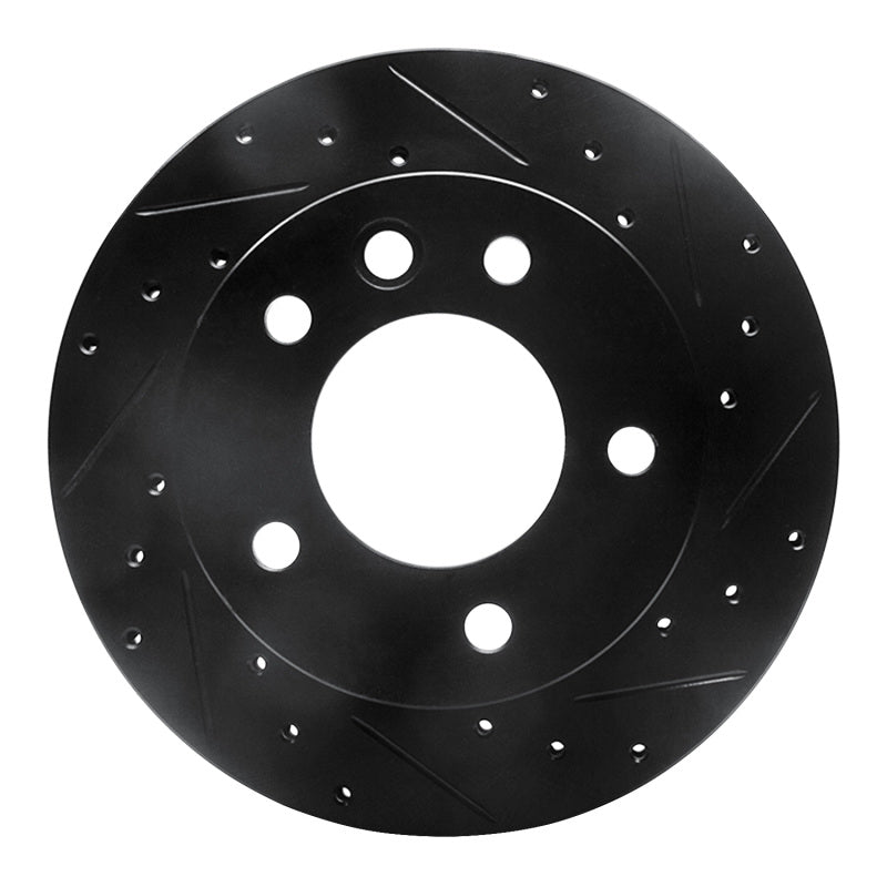 R1 Concepts R1 02-06 Dodge Sprinter 2500 Front Right Drilled & Slotted Black Brake Rotor