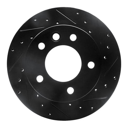 R1 Concepts R1 02-06 Dodge Sprinter 2500 Front Right Drilled & Slotted Black Brake Rotor