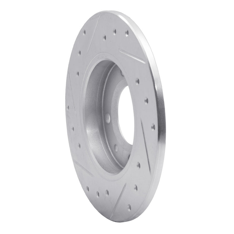 R1 Concepts R1 89-91 Peugeot 405 Rear Right Drilled & Slotted Silver Brake Rotor