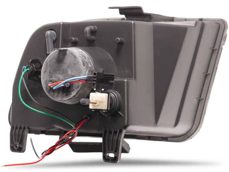 Raxiom 05-09 Ford Mustang w/ Factory Halogen LED Halo Headlights- Black Housing (Smoked Lens)
