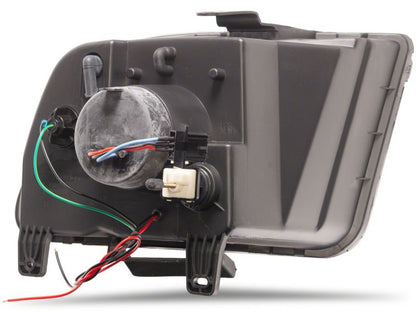Raxiom 05-09 Ford Mustang w/ Factory Halogen LED Halo Headlights- Black Housing (Smoked Lens)