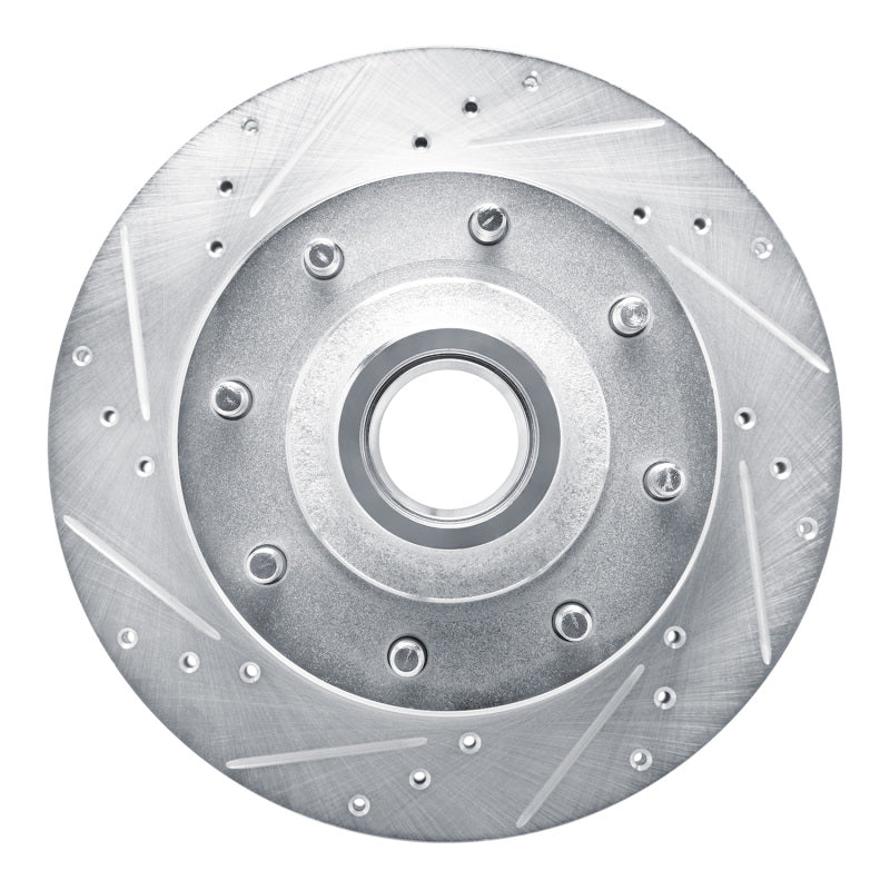 R1 Concepts R1 80-85 Ford E-250 Econoline Front Left Drilled & Slotted Silver Brake Rotor