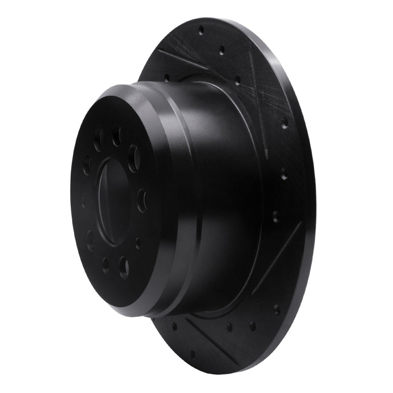R1 Concepts R1 67-74 Volvo 164 Rear Right Drilled & Slotted Black Brake Rotor