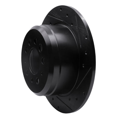 R1 Concepts R1 67-74 Volvo 164 Rear Right Drilled & Slotted Black Brake Rotor