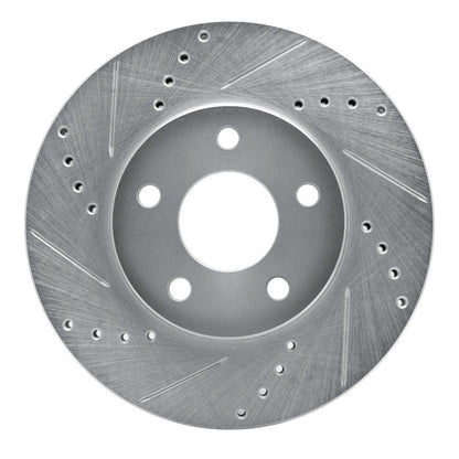 R1 Concepts R1 06-11 Chevrolet HHR Front Left Drilled & Slotted Silver Brake Rotor