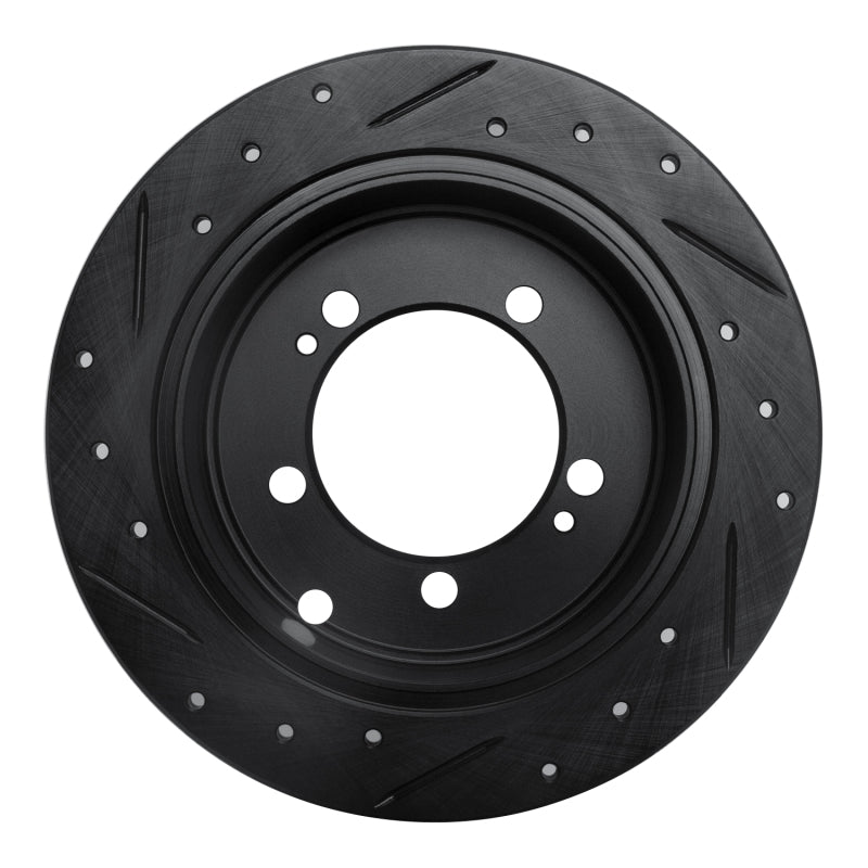 R1 Concepts R1 94-07 Chrysler SEBRING Rear Right Drilled & Slotted Black Brake Rotor