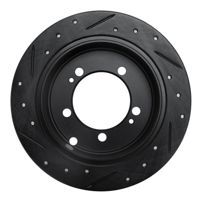 R1 Concepts R1 94-07 Chrysler SEBRING Rear Right Drilled & Slotted Black Brake Rotor