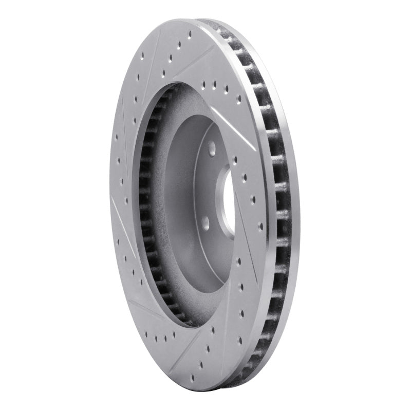 R1 Concepts R1 92-97 Subaru SVX Front Right Drilled & Slotted Silver Brake Rotor