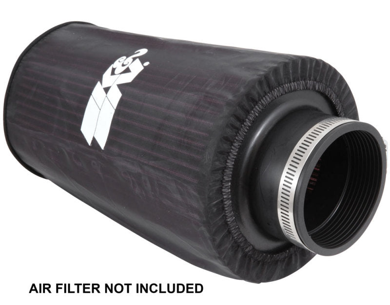 K&N Engineering K&N Universal Round Tapered Filter Wrap - Black - 6in Base ID x 4.625in Top ID x 9in Height