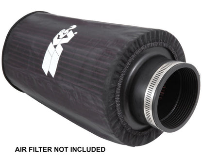 K&N Engineering K&N Universal Round Tapered Filter Wrap - Black - 6in Base ID x 4.625in Top ID x 9in Height