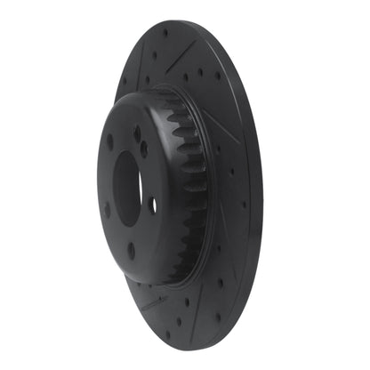 R1 Concepts R1 15-21 Mercedes-Benz C300 Coupe & Convertible Rear Left Drilled & Slotted Black Brake Rotor