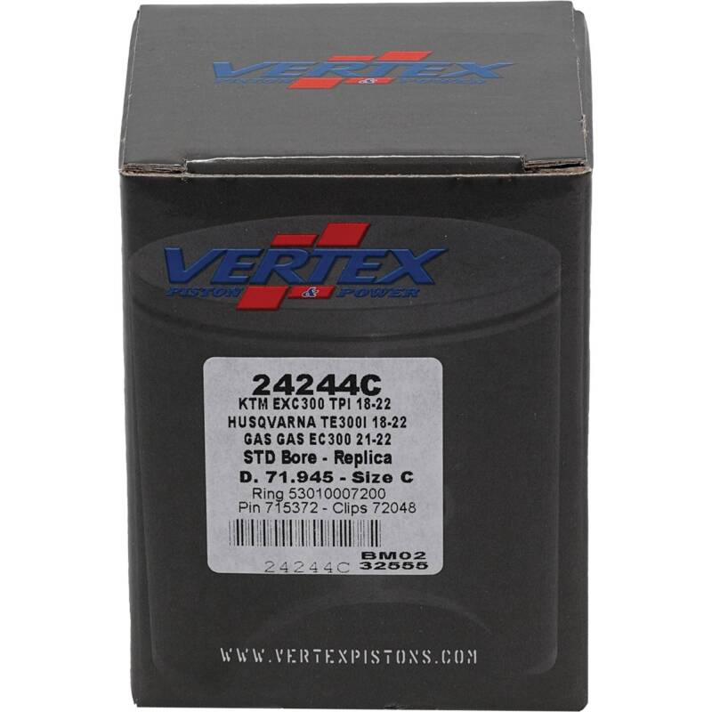 Vertex Pistons Vertex Piston 2024 KTM 300 EXC 300cc Cast Replica Piston Kit