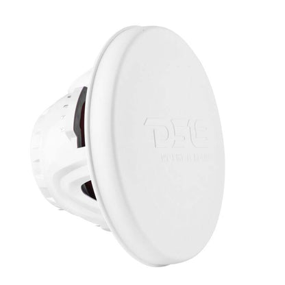 DS18 Hybrid Marine Speaker w/ Driver And RGB LEDs 8in 2-Way 350 Watts RMS 4 ohm White w/ Covers