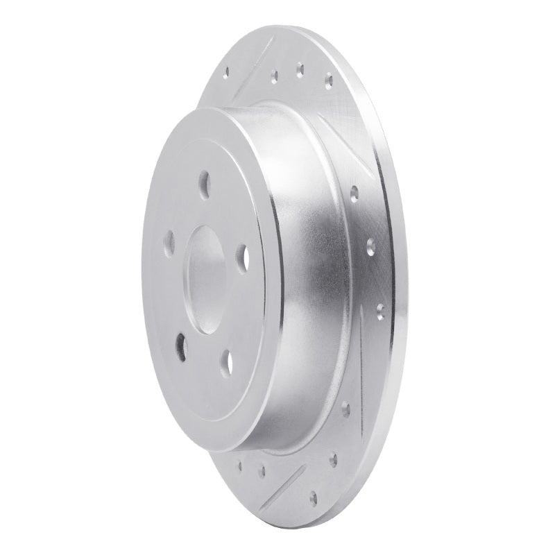 R1 Concepts R1 95-07 Chrysler SEBRING Rear Left Drilled & Slotted Silver Brake Rotor