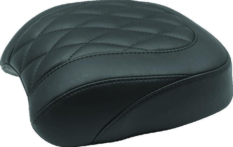 Mustang Motorcycle Mustang 18-21 Harley Fat Bob Standard Touring Passenger Seat Trapezoid - Black