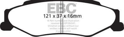 EBC Racing Wilwood 6620 Rear SR-21 Sintered Race Brake Pads
