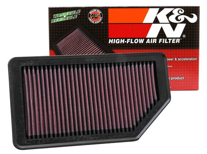 K&N Engineering K&N Replacement Air Filter 10.625in O/S Length x 5.75in O/S Width x 1in Height