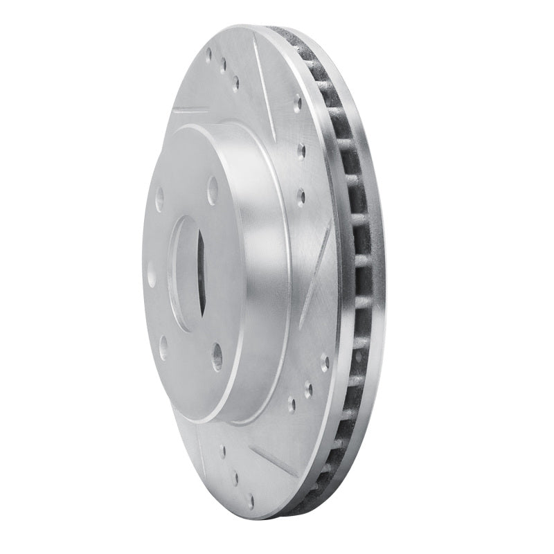 R1 Concepts R1 86-92 Ford Taurus (Excl SHO) Rear Right Front Right Drilled & Slotted Silver Brake Rotor