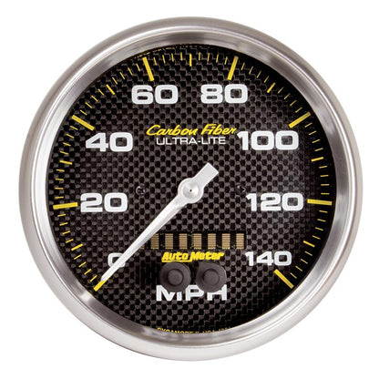 Autometer Ultra-Lite Carbon Fiber 5in 140 MPH In-Dash Full Sweep GPS Speedometer
