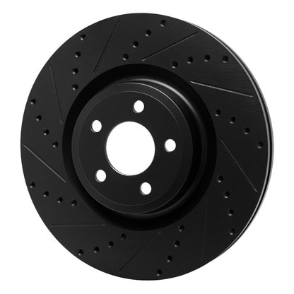 R1 Concepts R1 20-25 Ford Police Interceptor Utility Front Left Drilled & Slotted Black Brake Rotor