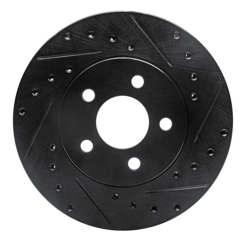 R1 Concepts R1 84-95 Chrysler Town & Country Front Right Drilled & Slotted Black Brake Rotor