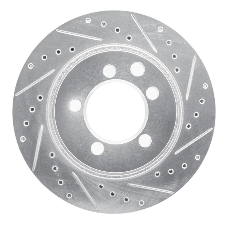 R1 Concepts R1 74-81 Dodge W150 Front Right Drilled & Slotted Silver Brake Rotor