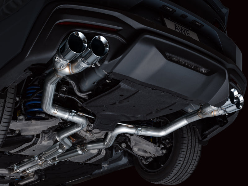 AWE Tuning AWE 2024 Ford Mustang GT Fastback S650 RWD Track Edition Cat-Back Exhaust w/ Quad Chrome Silver Tips