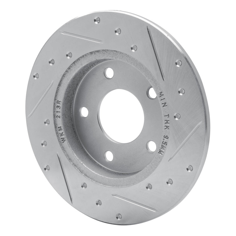 R1 Concepts R1 88-92 Dodge Monaco Rear Left Drilled & Slotted Silver Brake Rotor