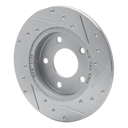 R1 Concepts R1 88-92 Dodge Monaco Rear Left Drilled & Slotted Silver Brake Rotor
