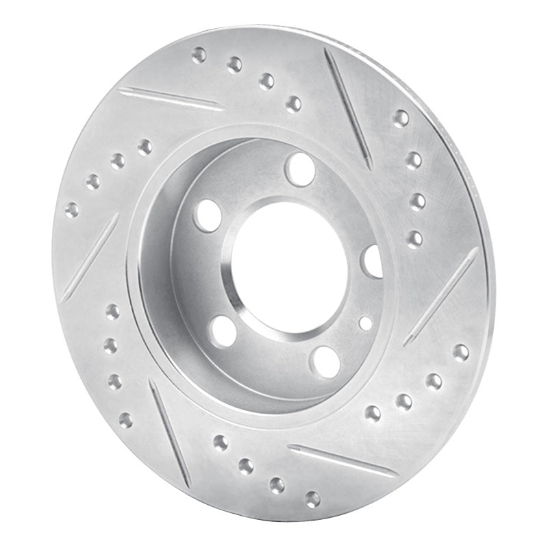 R1 Concepts R1 01-06 Audi TT Quattro Rear Left Drilled & Slotted Silver Brake Rotor